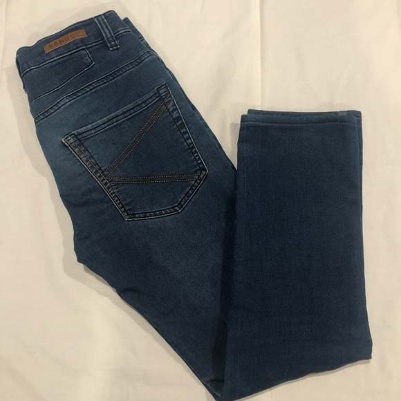 KANGOL Stretch Knit Denim Skinny Fit Jeans w/ logo - Picture 1 of 10